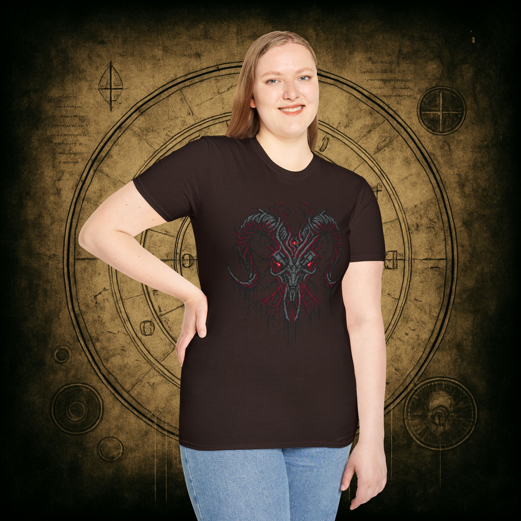Baphomet Skull Unisex T-Shirt - Image 51