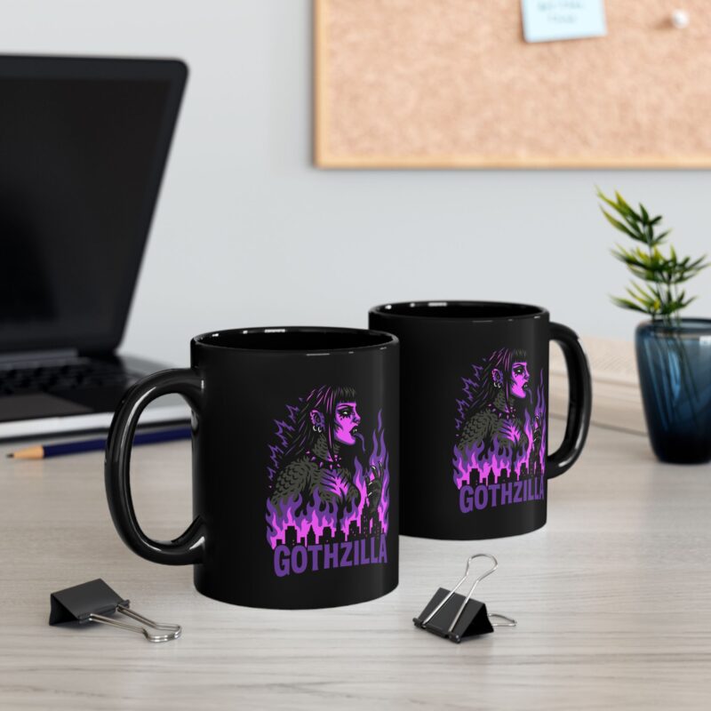 Gothzilla (Purple) Ceramic Mug - Image 5