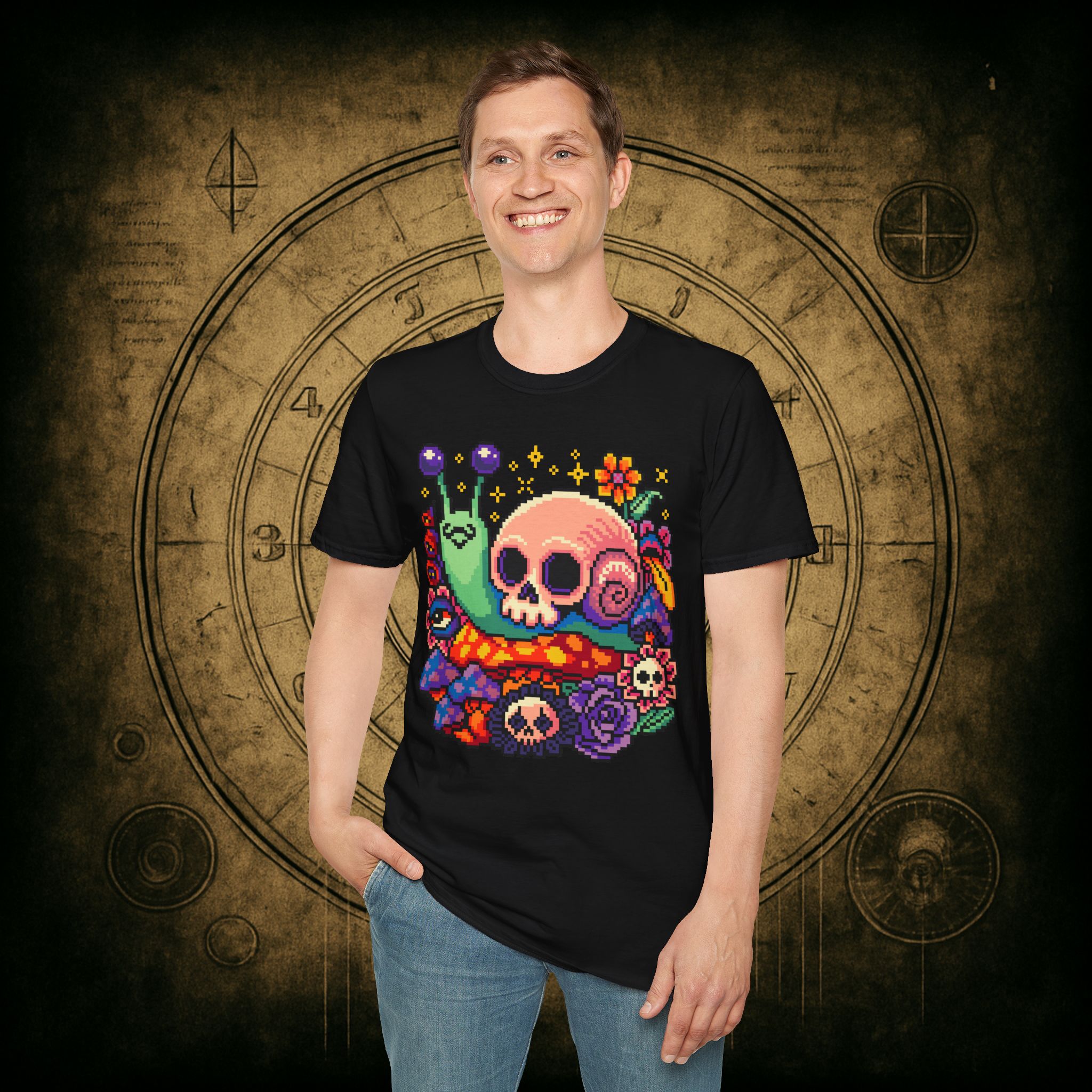 Skull Snail Unisex T-Shirt - Image 13