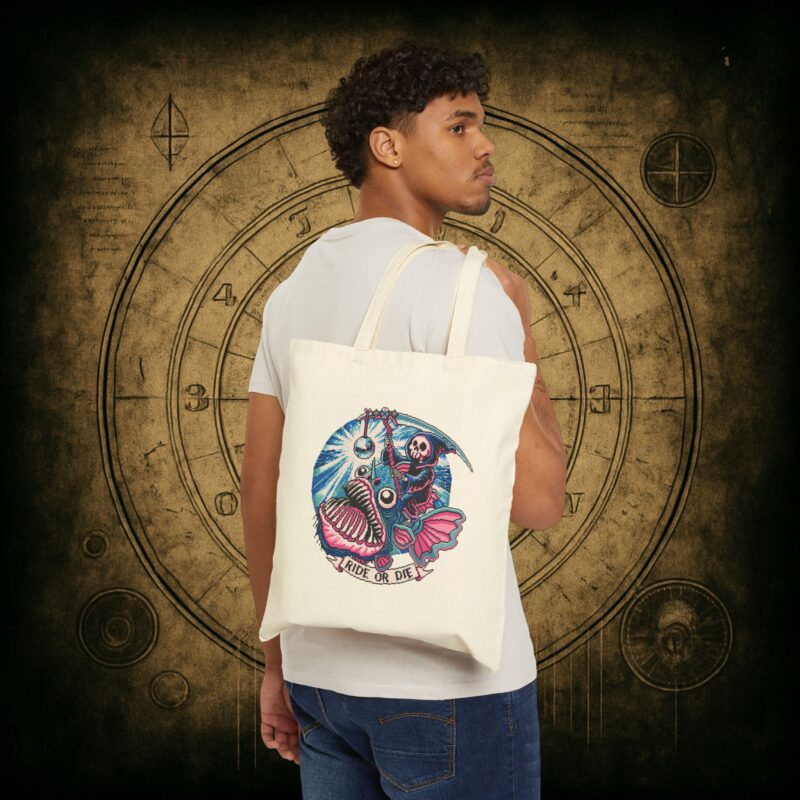 Ride or Die Angler Fish Tote Bag - Image 2