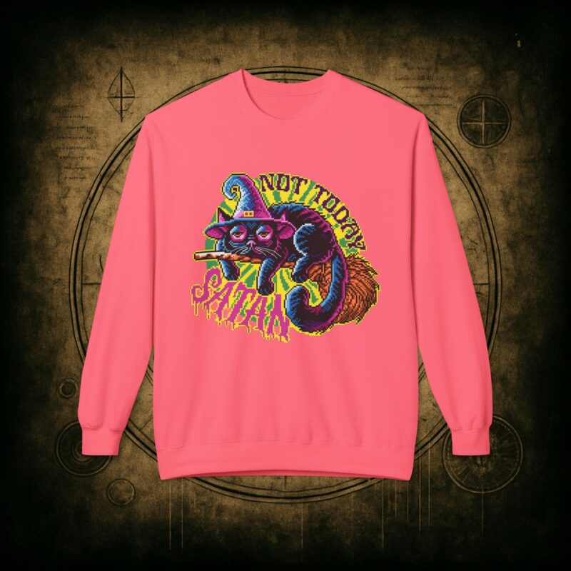 Not Today Satan Cat Unisex Sweatshirt - Image 40