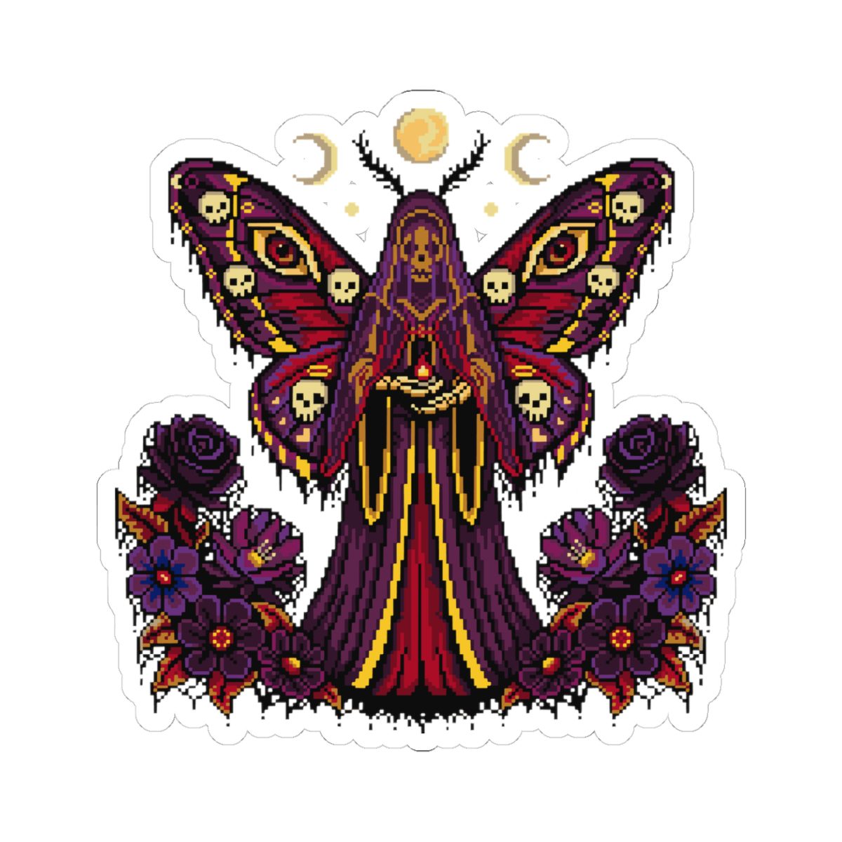Death Moth Dusk Kiss-Cut Sticker