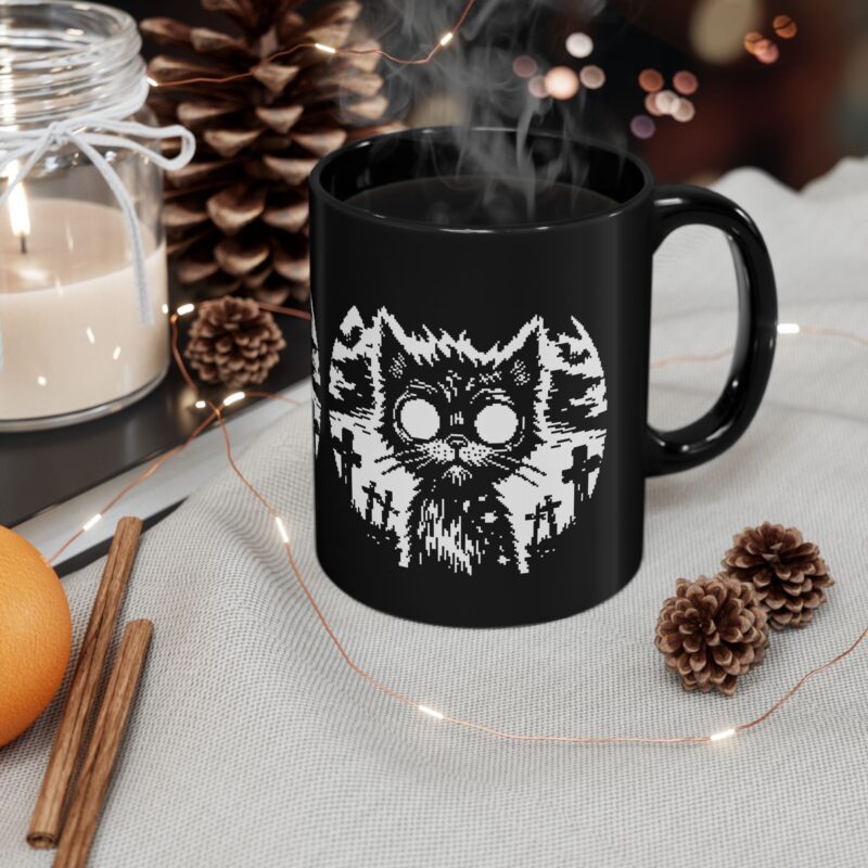 Zombie Cat Ceramic Mug - Image 4