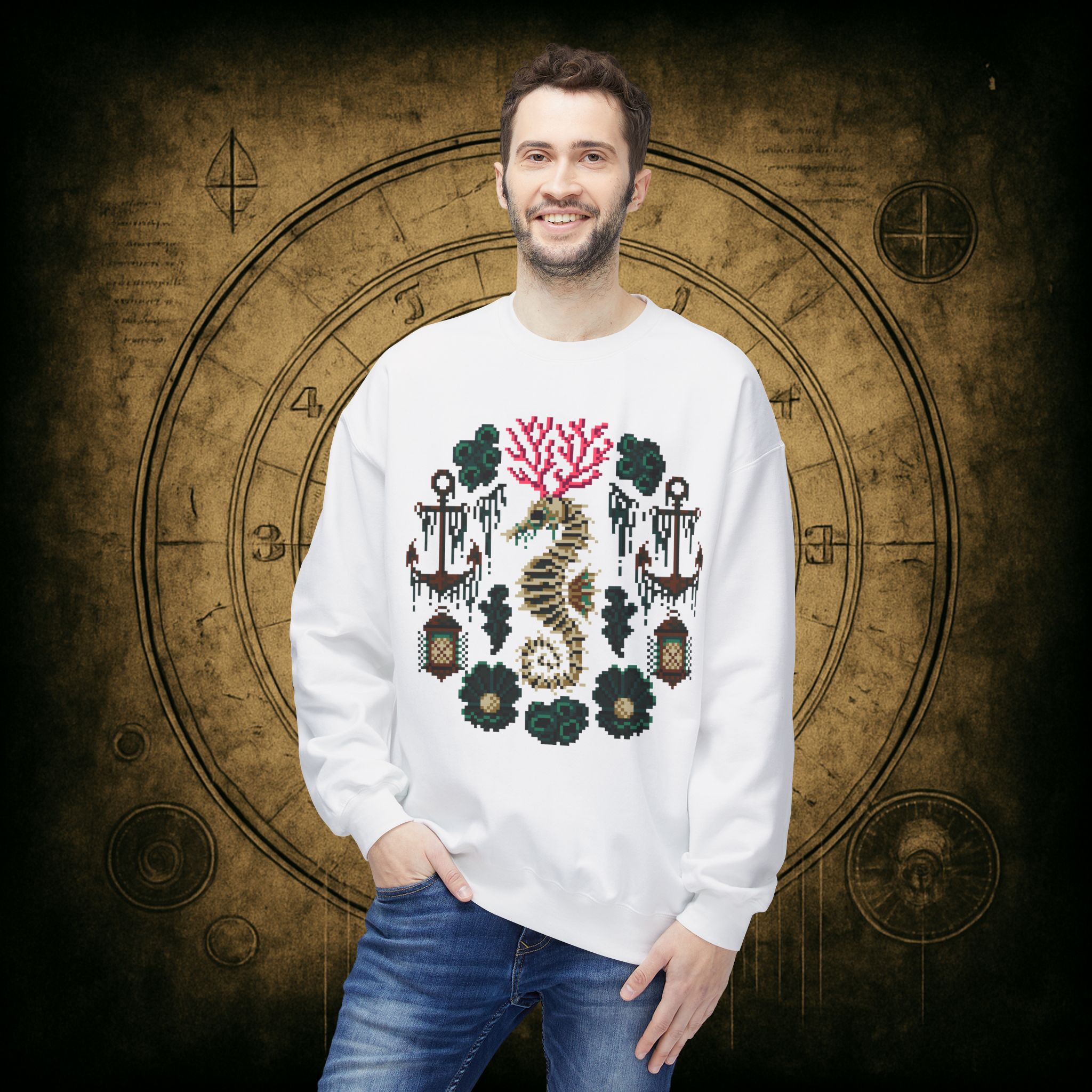 Coral Seahorse Sweatshirt - Image 15