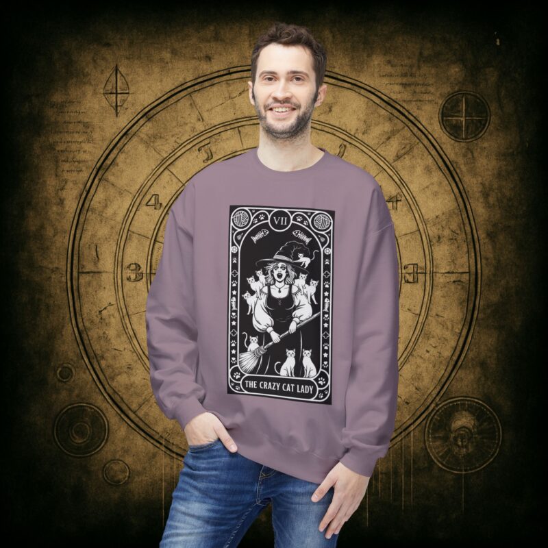 The Crazy Cat Lady Tarot Unisex Sweatshirt - Image 39