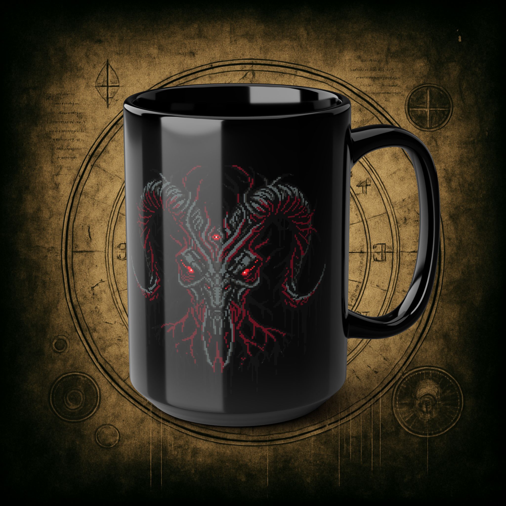 Baphomet Skull Ceramic Mug - Image 10