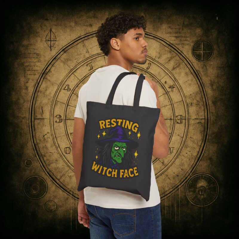 Resting Witch Face Tote Bag - Image 2