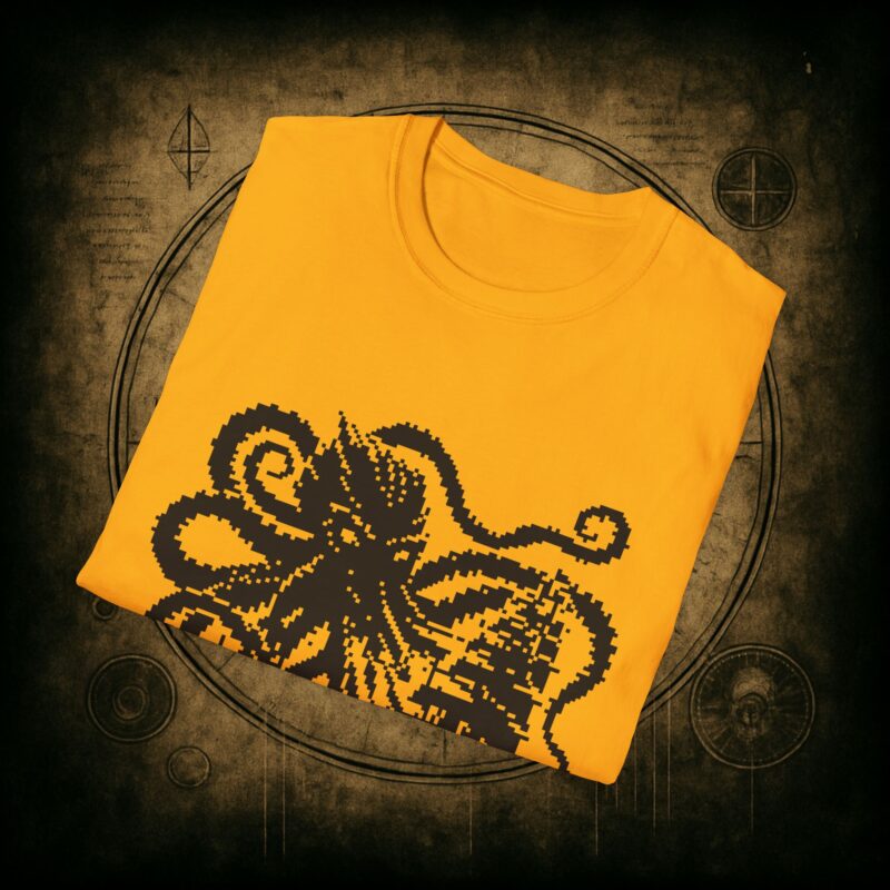 Woodcut Kraken Unisex T-shirt - Image 23