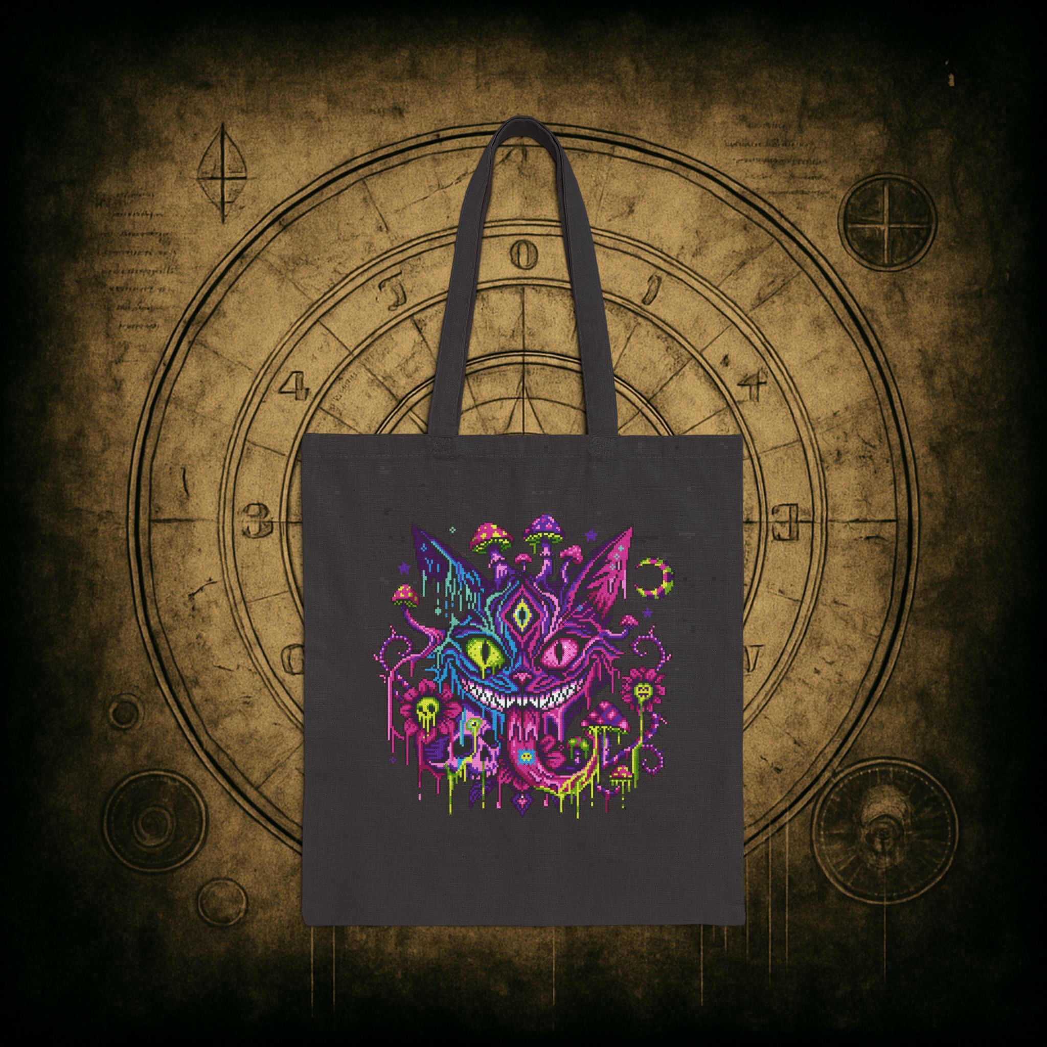 Psychedelic Cheshire Cat Tote Bag