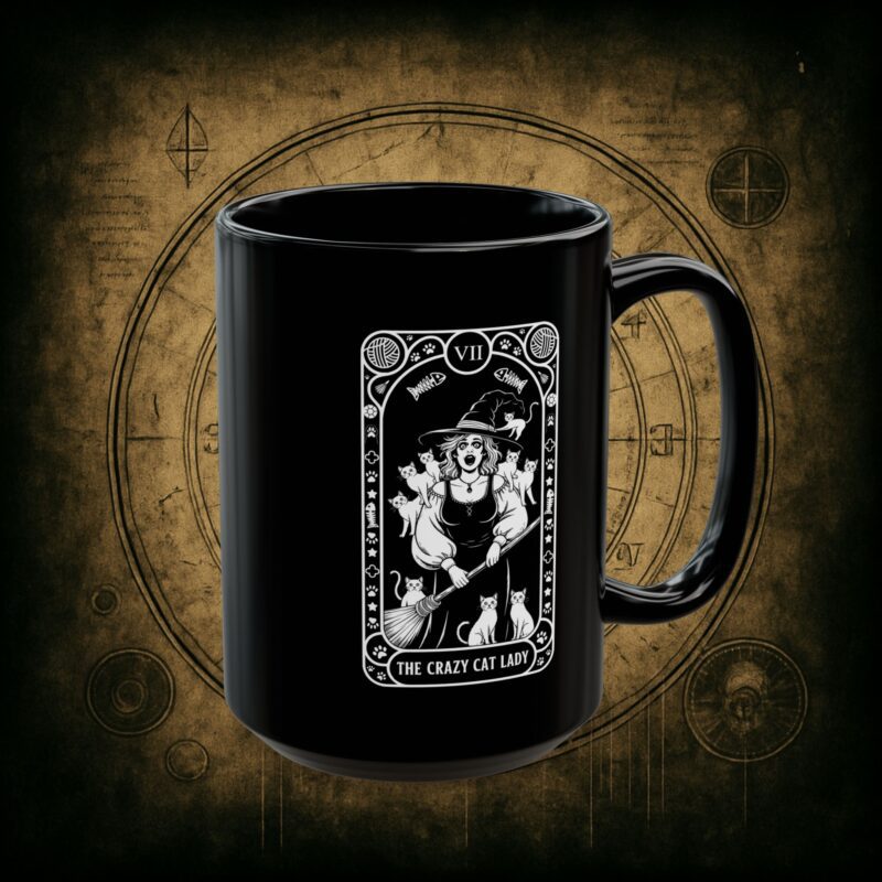The Crazy Cat Lady Tarot Ceramic Mug - Image 9