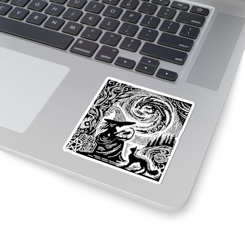 Woodcut Stitch Witch Kiss-Cut Sticker - Image 14