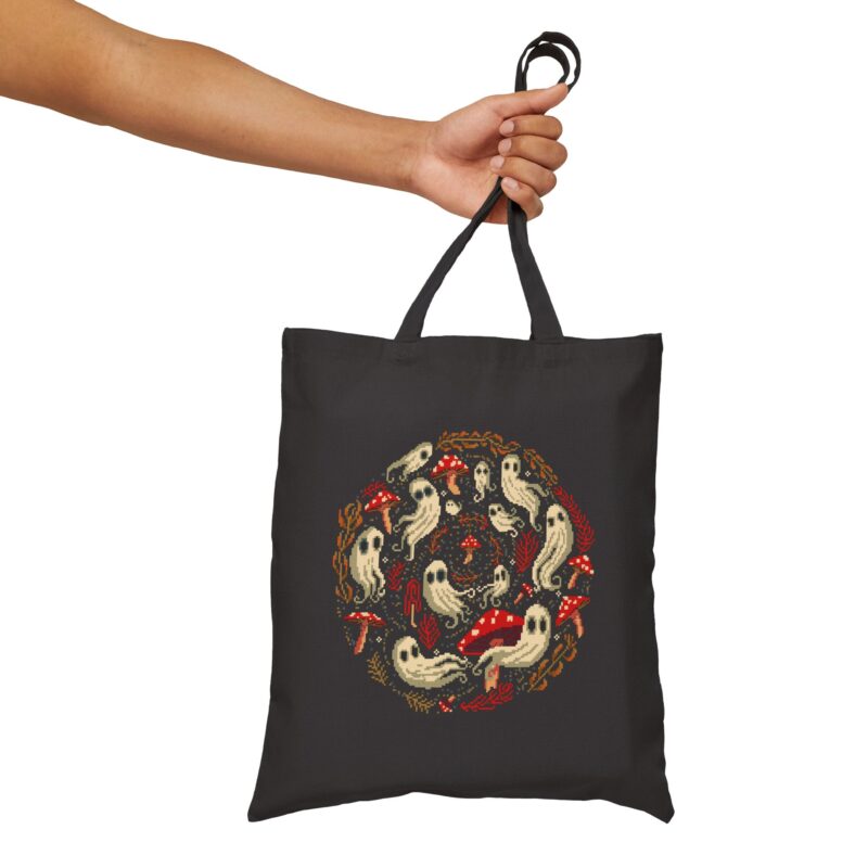 Spiral Mushrooms & Ghosts Tote Bag - Image 5