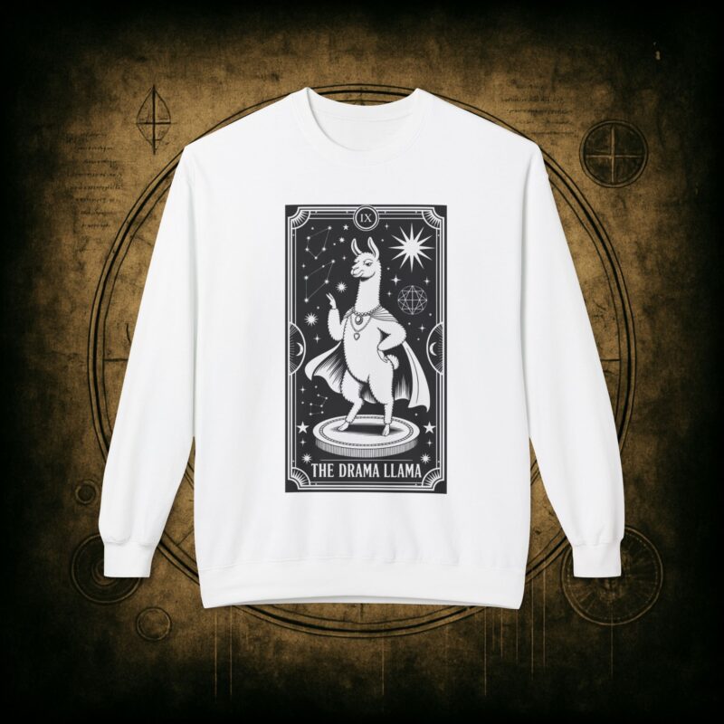 The Drama Llama Tarot Unisex Sweatshirt - Image 7