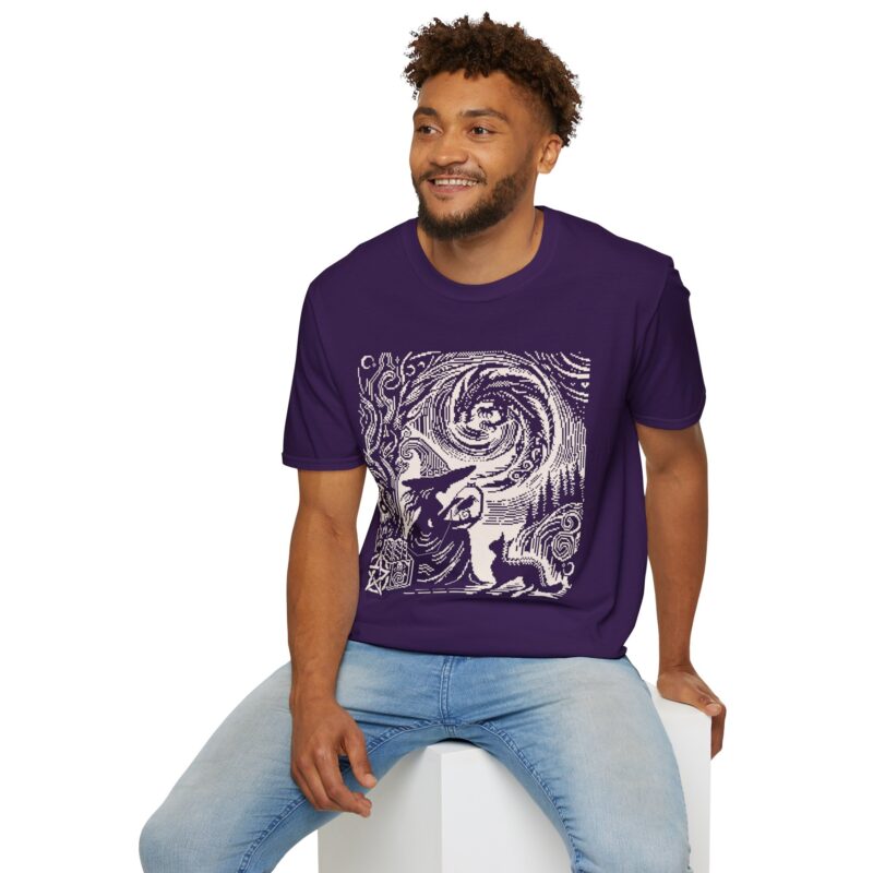 Woodcut Stitch Witch Unisex T-Shirt - Image 62