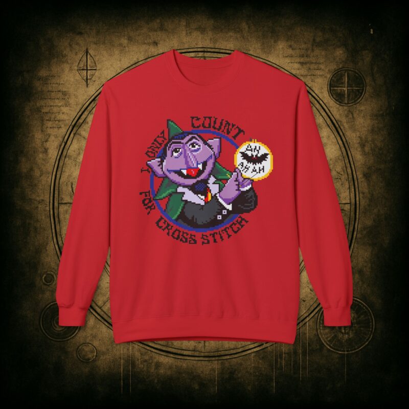 Count for Cross Stitch Unisex Sweatshirt - Image 4