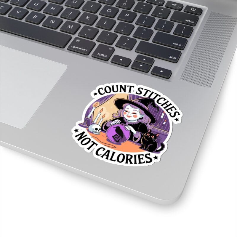 Count Stitches Not Calories Kiss-Cut Sticker - Image 14