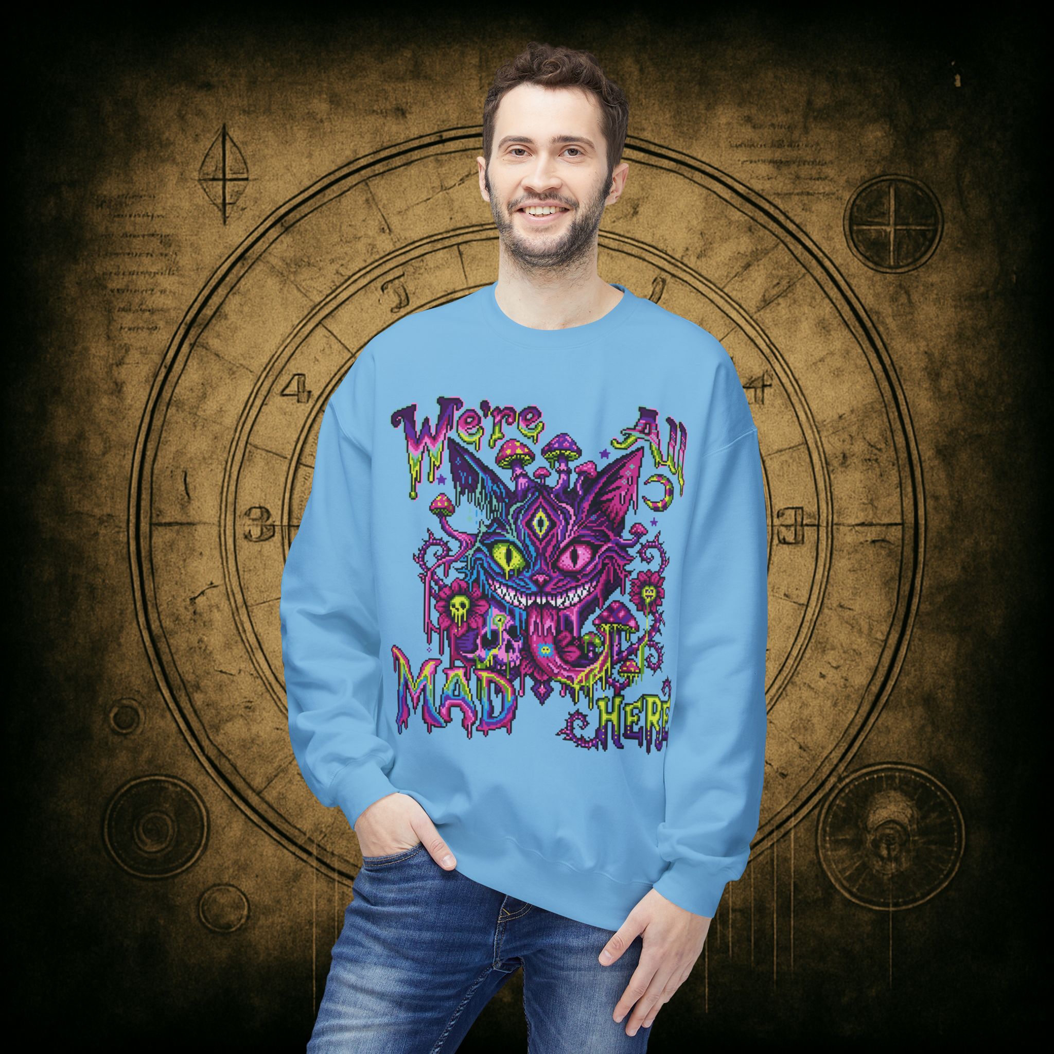 We’re All Mad Here Cheshire Cat Unisex Sweatshirt - Image 31