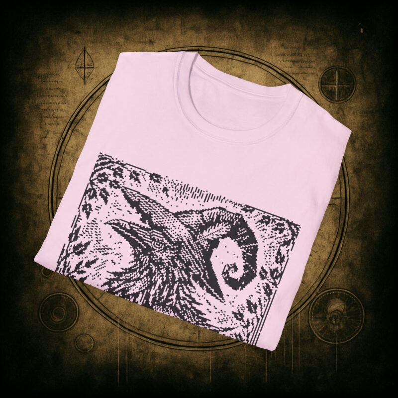 Woodcut Raven Unisex T-shirt - Image 64
