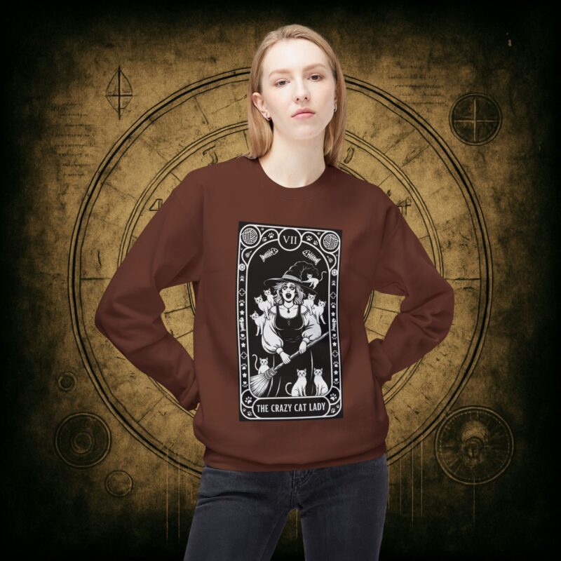 The Crazy Cat Lady Tarot Unisex Sweatshirt - Image 11