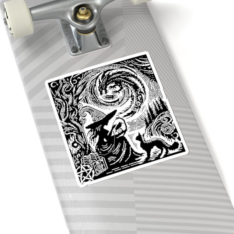 Woodcut Stitch Witch Kiss-Cut Sticker - Image 23