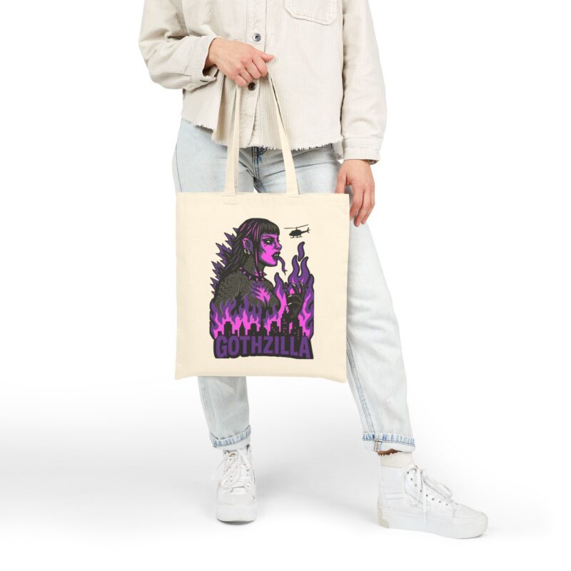 Gothzilla (Purple) Tote Bag - Image 10