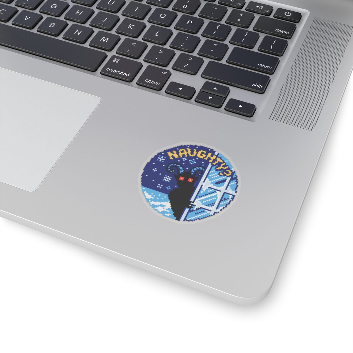 Peeping Krampus Kiss-Cut Sticker - Image 5