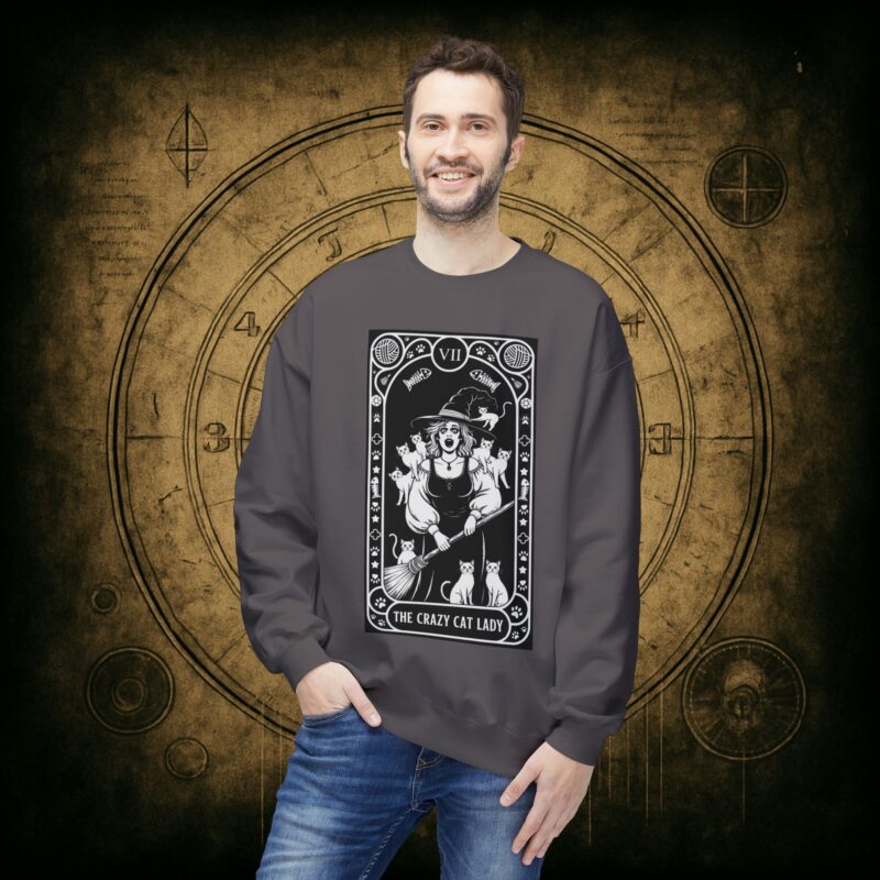 The Crazy Cat Lady Tarot Unisex Sweatshirt - Image 30