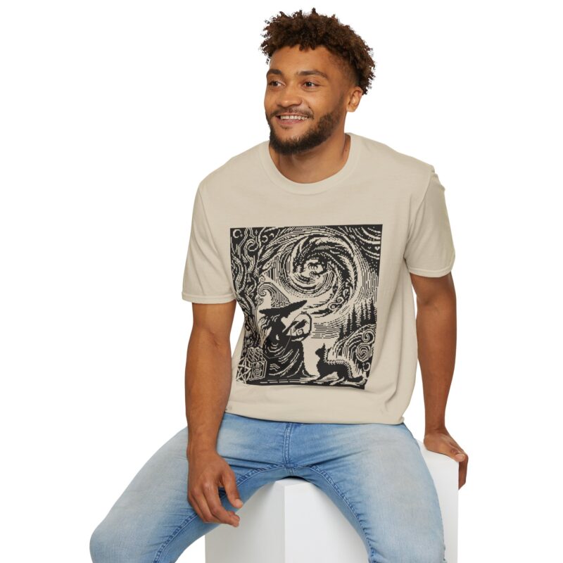 Woodcut Stitch Witch Unisex T-Shirt - Image 5
