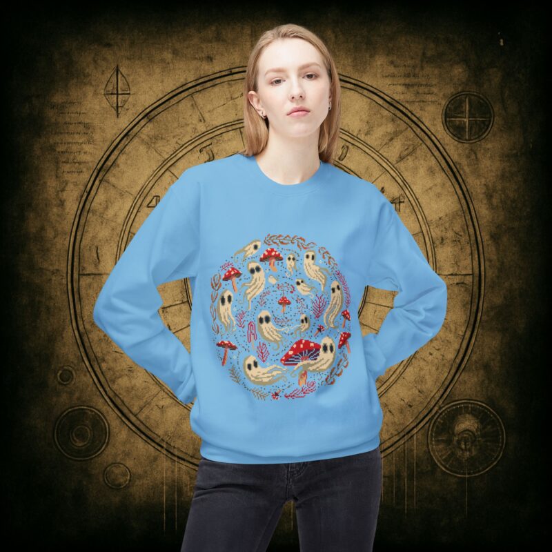 Spiral Mushrooms & Ghosts Unisex Sweatshirt - Image 23