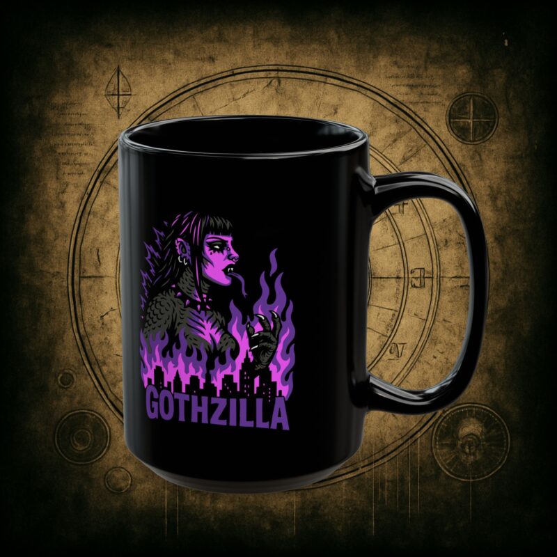 Gothzilla (Purple) Ceramic Mug - Image 7
