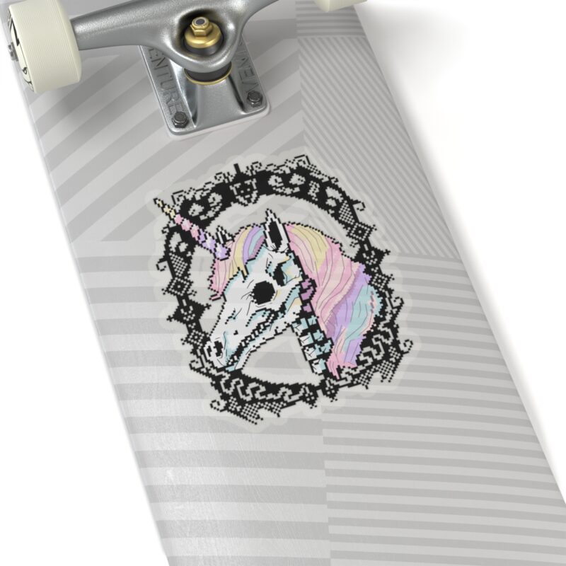 Pastel Goth Skeleton Unicorn Kiss-Cut Sticker - Image 20