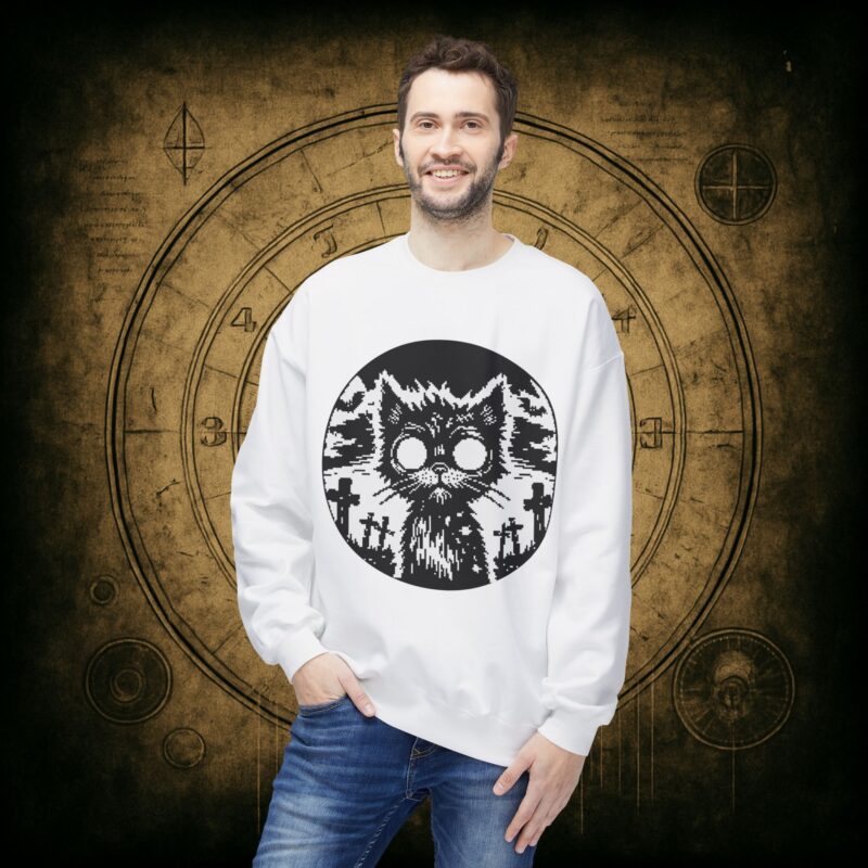 Zombie Cat Unisex Sweatshirt - Image 9