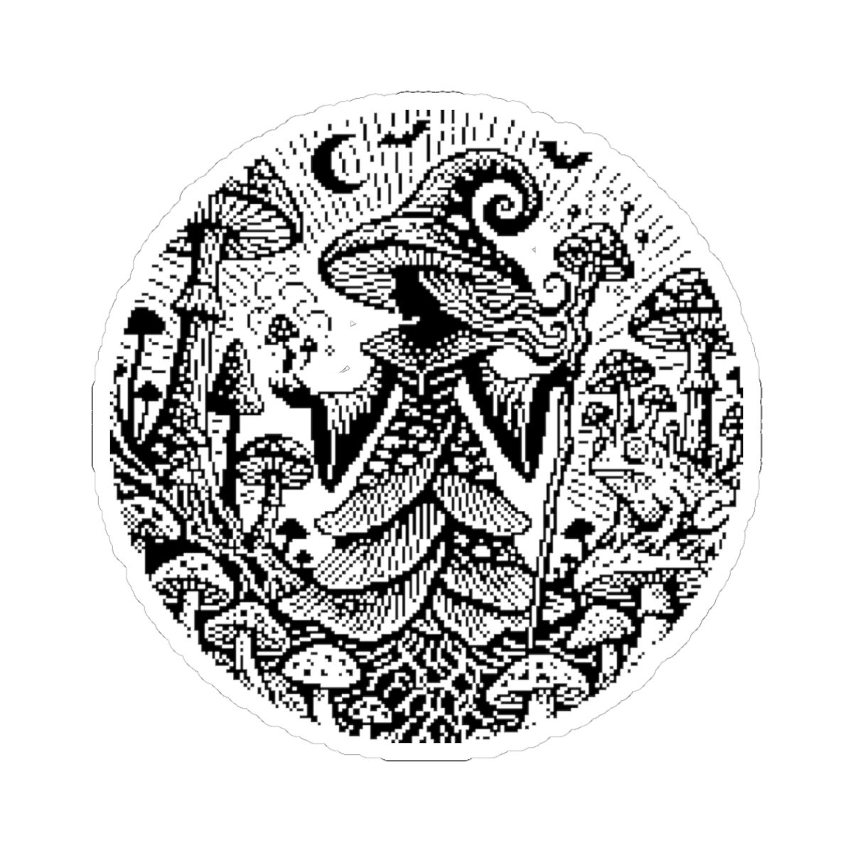 Mycelium Witch Kiss-Cut Sticker