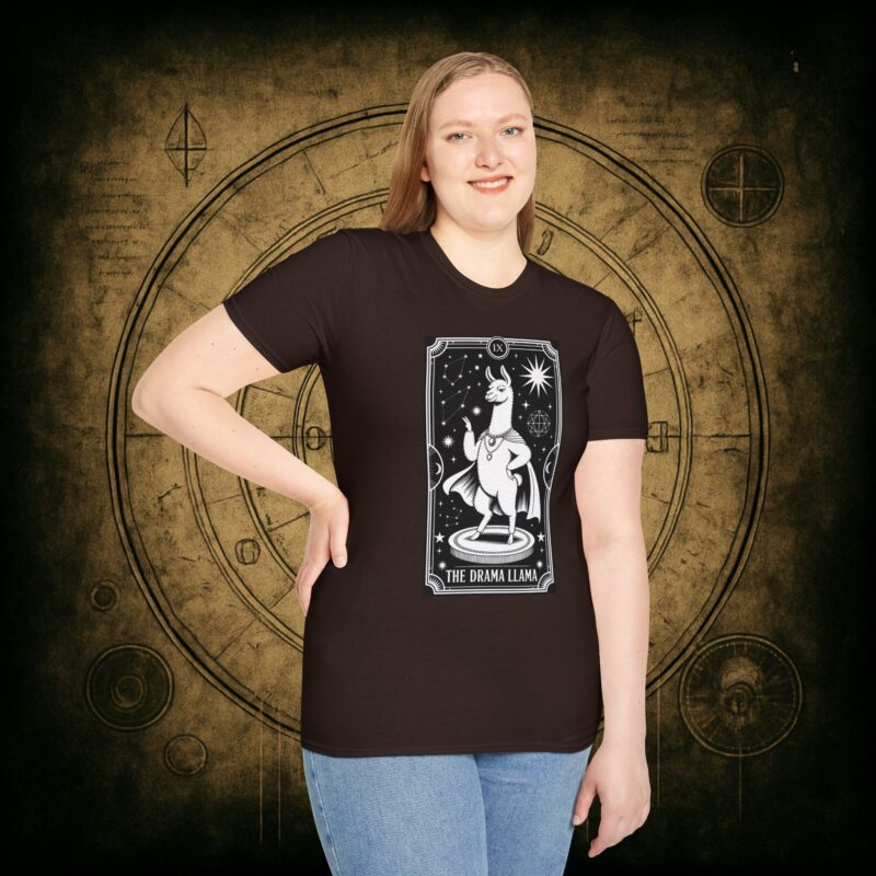 The Drama Llama Tarot Unisex T-Shirt - Image 35