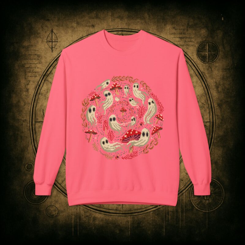 Spiral Mushrooms & Ghosts Unisex Sweatshirt - Image 40