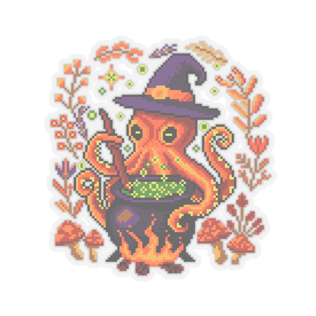 Hocus Octopus Kiss-Cut Sticker - Image 19