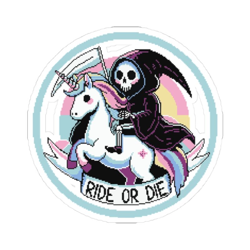 Ride or Die Kiss-Cut Sticker - Image 13