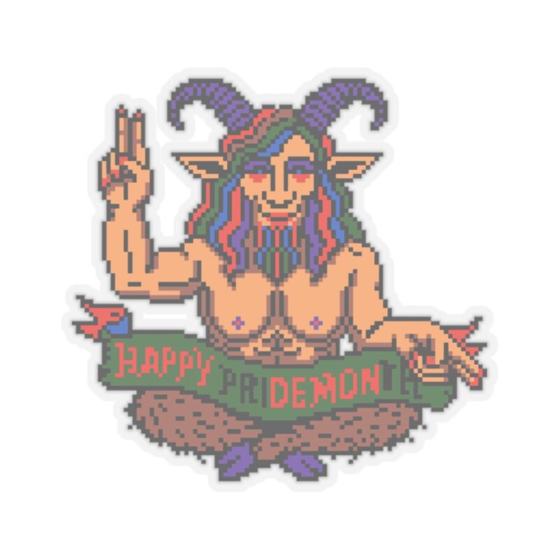 Happy priDEMONth Kiss-Cut Sticker - Image 4
