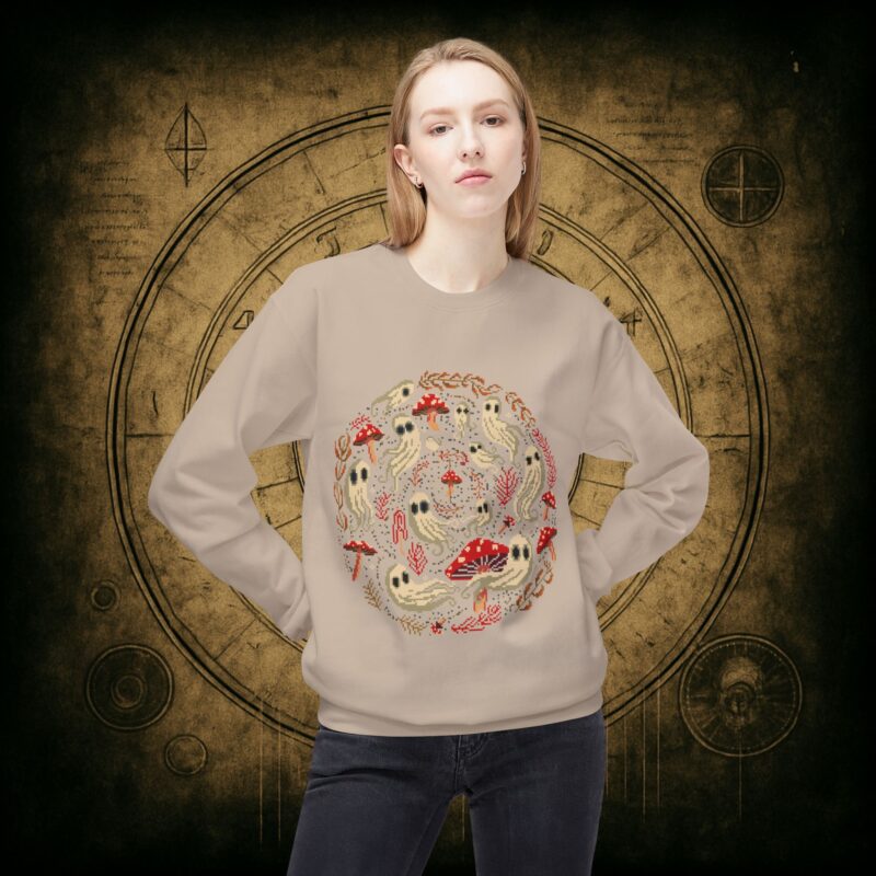 Spiral Mushrooms & Ghosts Unisex Sweatshirt - Image 14