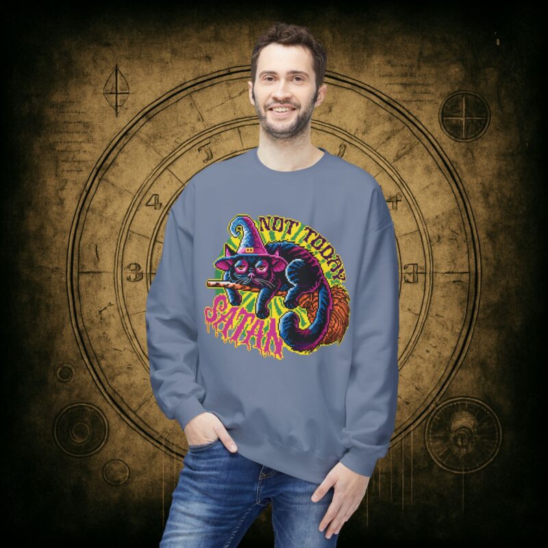 Not Today Satan Cat Unisex Sweatshirt - Image 27