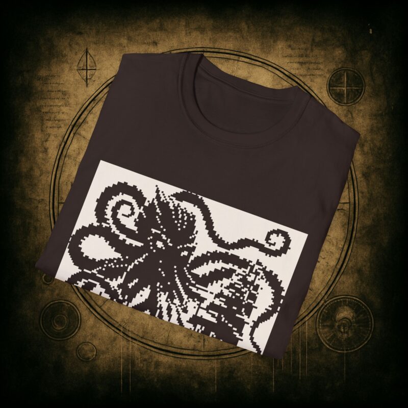 Woodcut Kraken Unisex T-shirt - Image 34