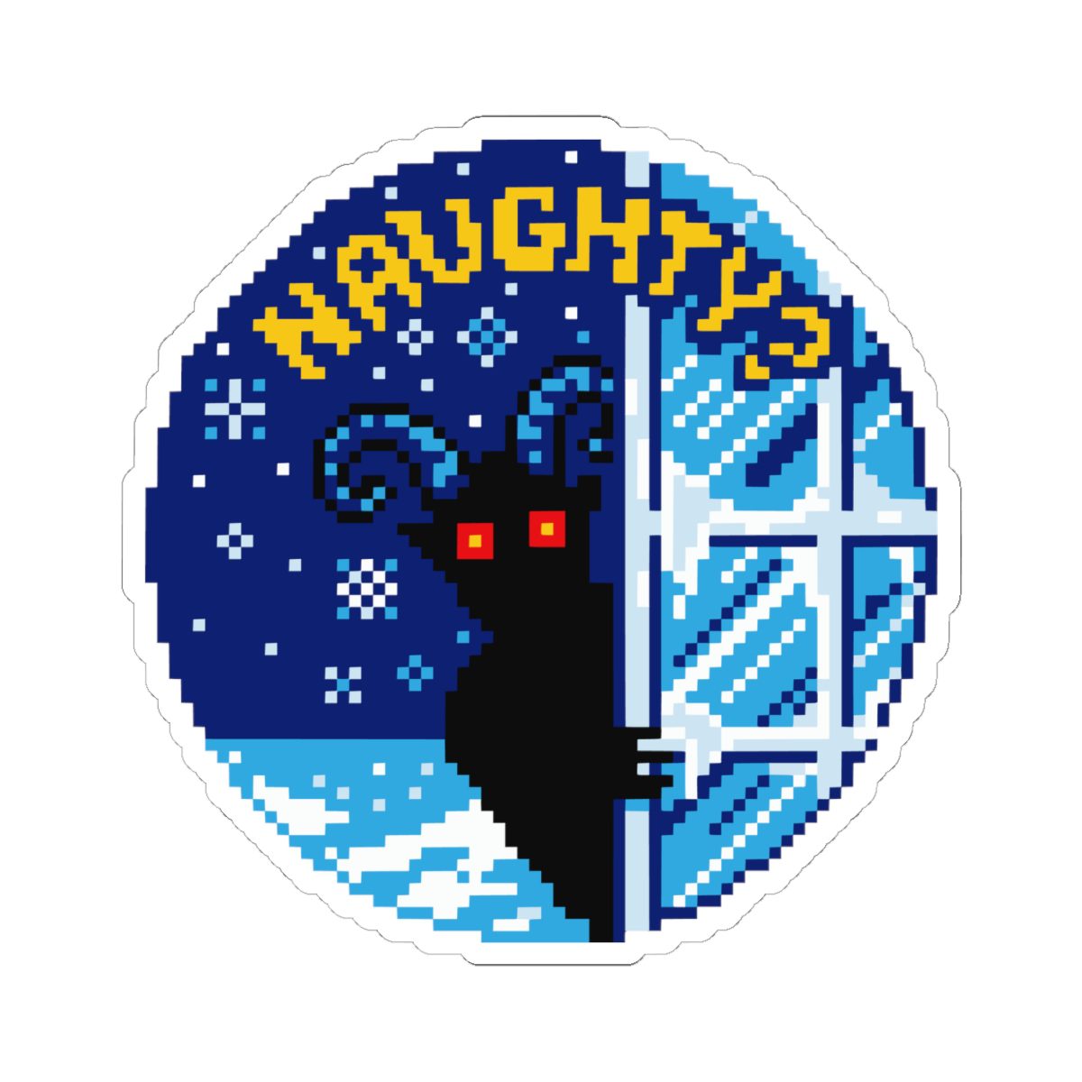 Peeping Krampus Kiss-Cut Sticker - Image 22