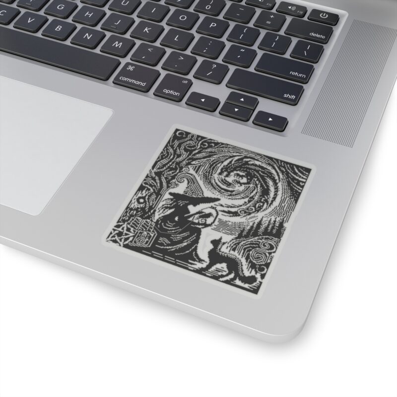 Woodcut Stitch Witch Kiss-Cut Sticker - Image 11