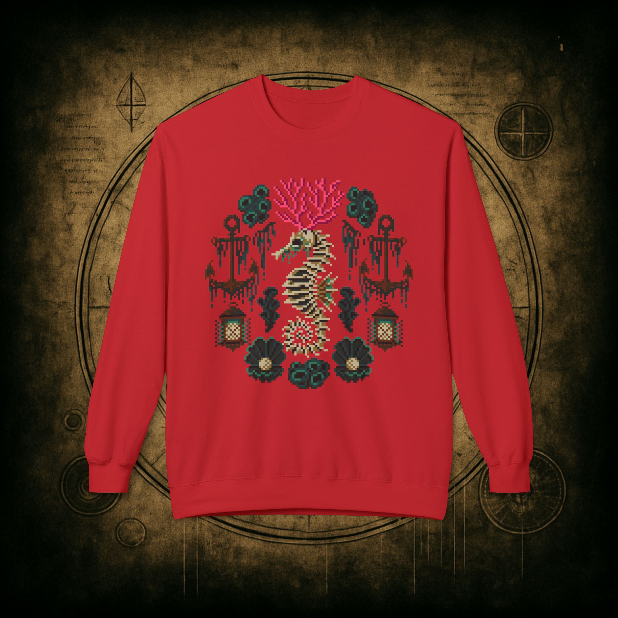Coral Seahorse Sweatshirt - Image 9
