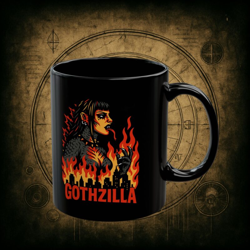 Gothzilla Ceramic Mug - Image 2