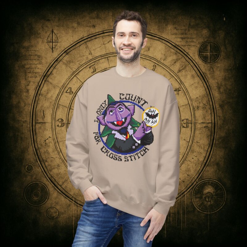 Count for Cross Stitch Unisex Sweatshirt - Image 15