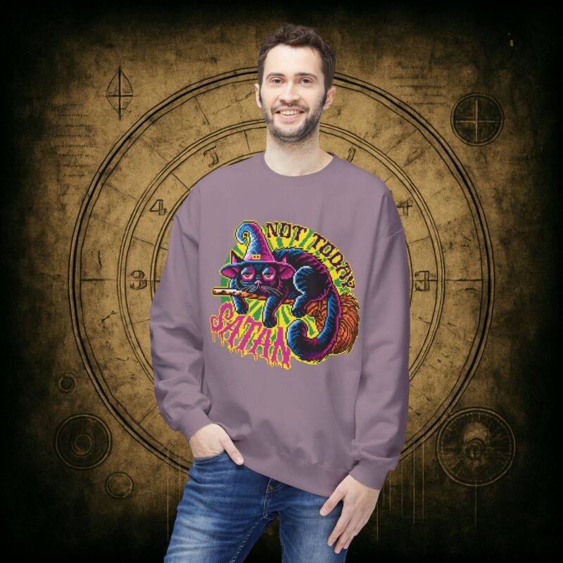Not Today Satan Cat Unisex Sweatshirt - Image 39