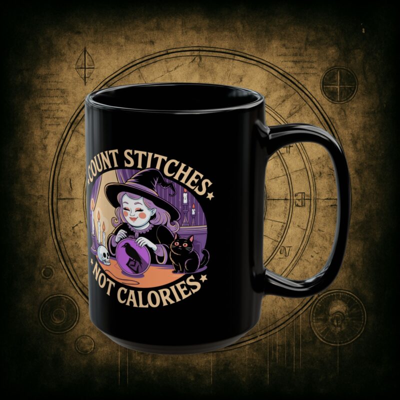 Count Stitches Not Calories Ceramic Mug - Image 7