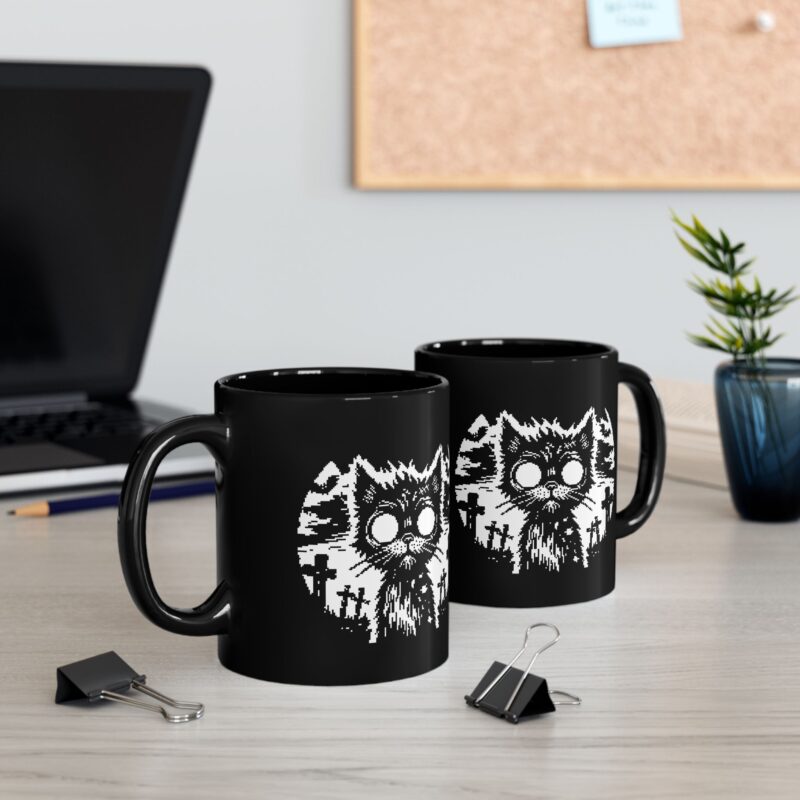 Zombie Cat Ceramic Mug - Image 5