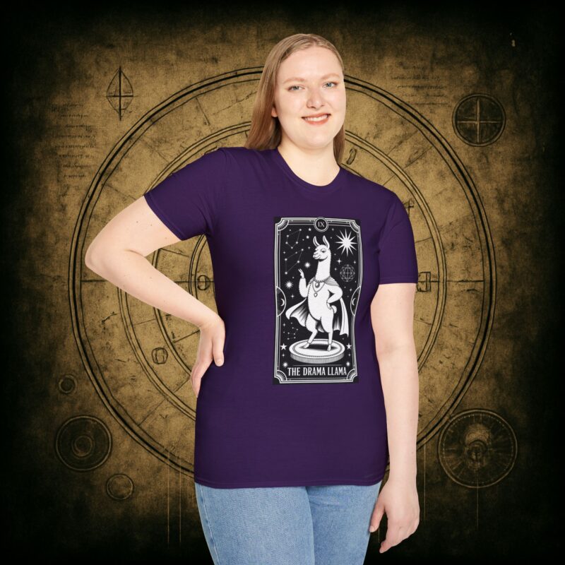 The Drama Llama Tarot Unisex T-Shirt - Image 60